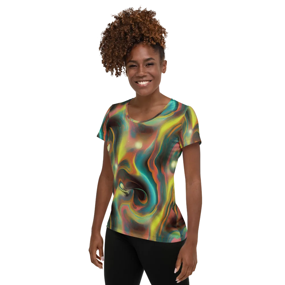 Soulfire Embrace on Women's Athletic T-Shirt — Left