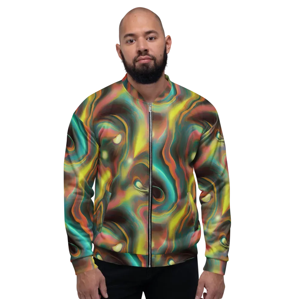 Soulfire Embrace on Bomber Jacket — Front