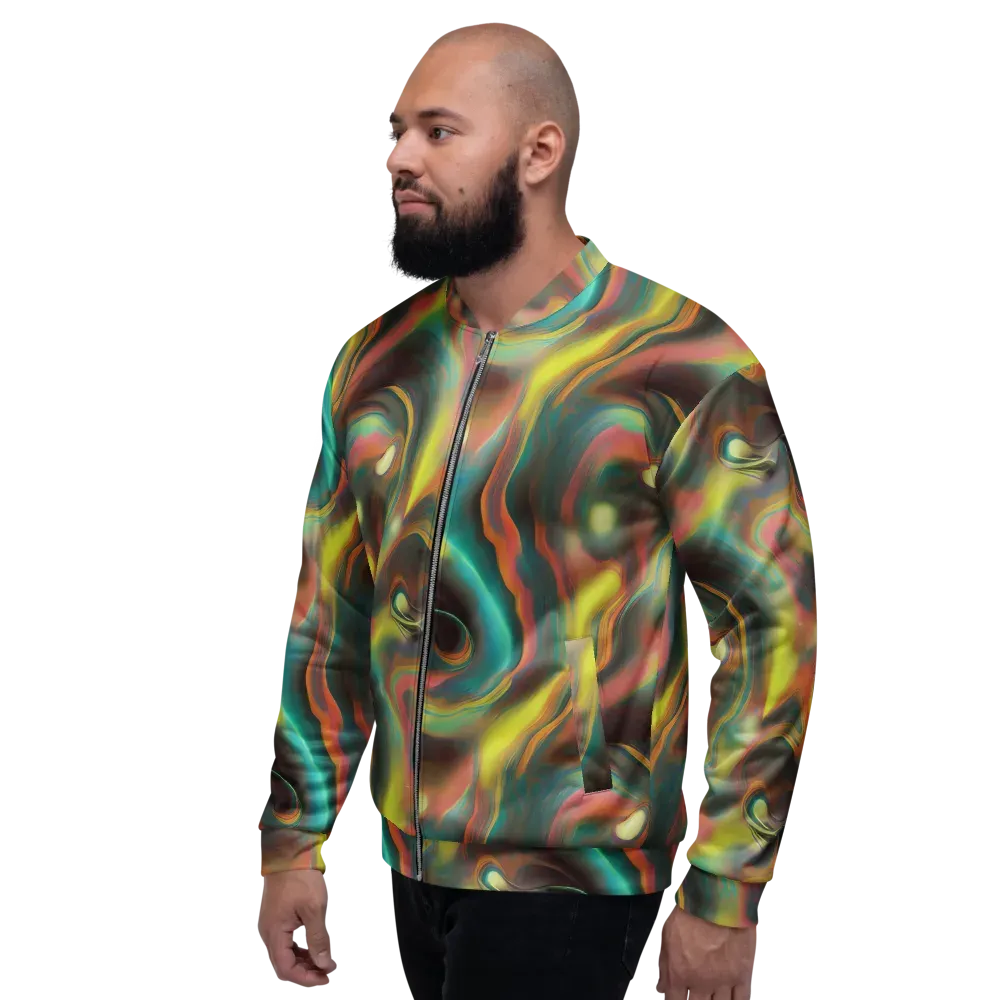 Soulfire Embrace on Bomber Jacket — Left
