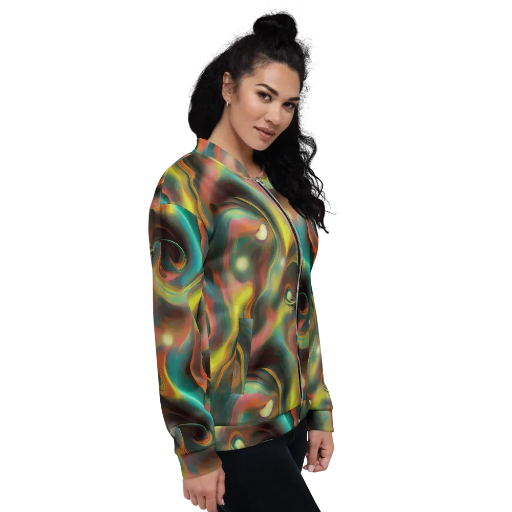 Soulfire Embrace on Bomber Jacket — Right
