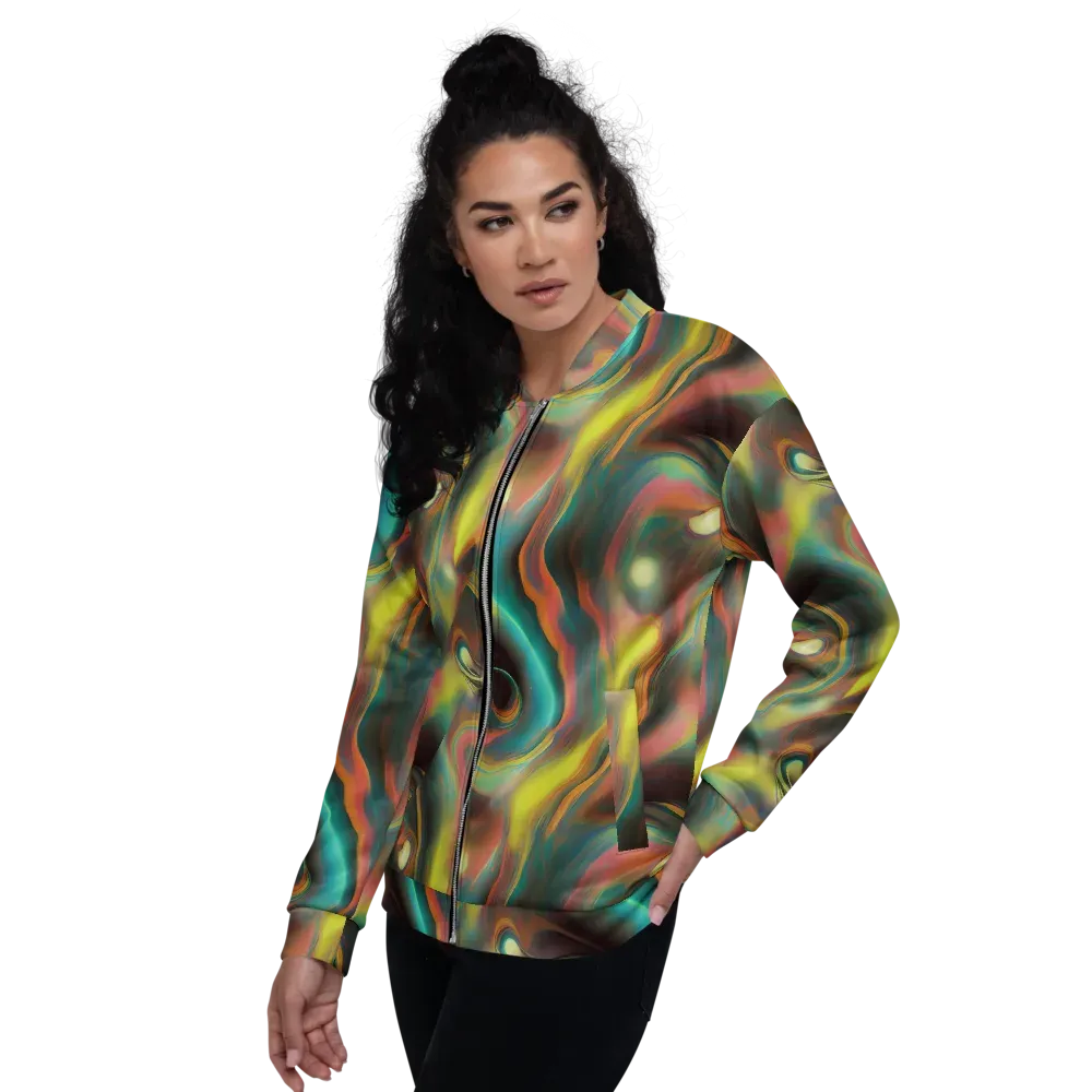 Soulfire Embrace on Bomber Jacket — Left