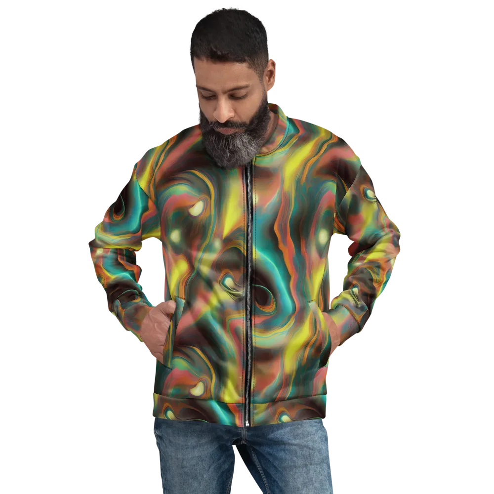Soulfire Embrace on Bomber Jacket — Front