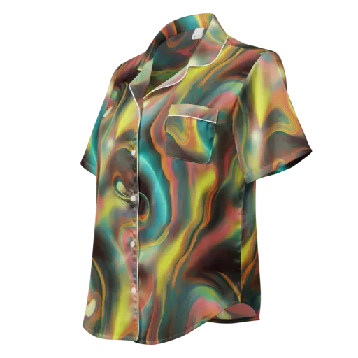 Soulfire Embrace on a Women's Short Sleeve Pajama Top