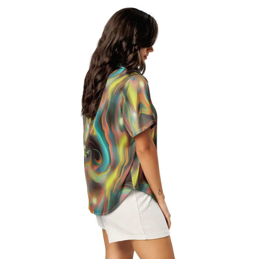 Soulfire Embrace on Women's Short Sleeve Pajama Top — Right Back