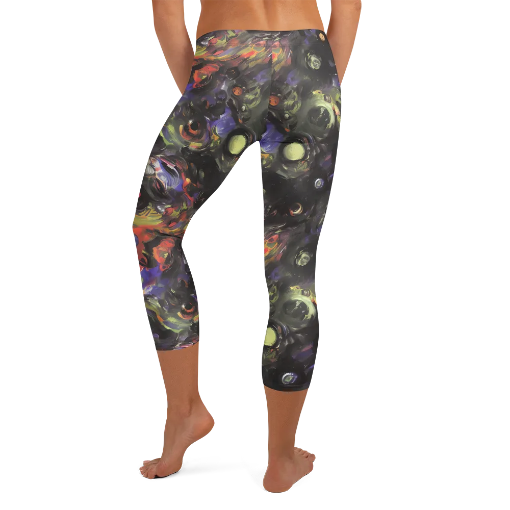 Fires of the Void on Capri Leggings — Back