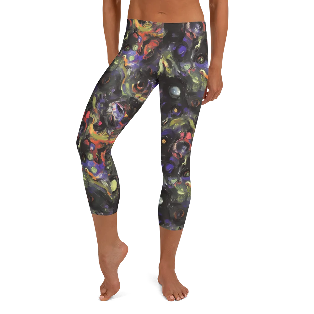 Fires of the Void on Capri Leggings — Front