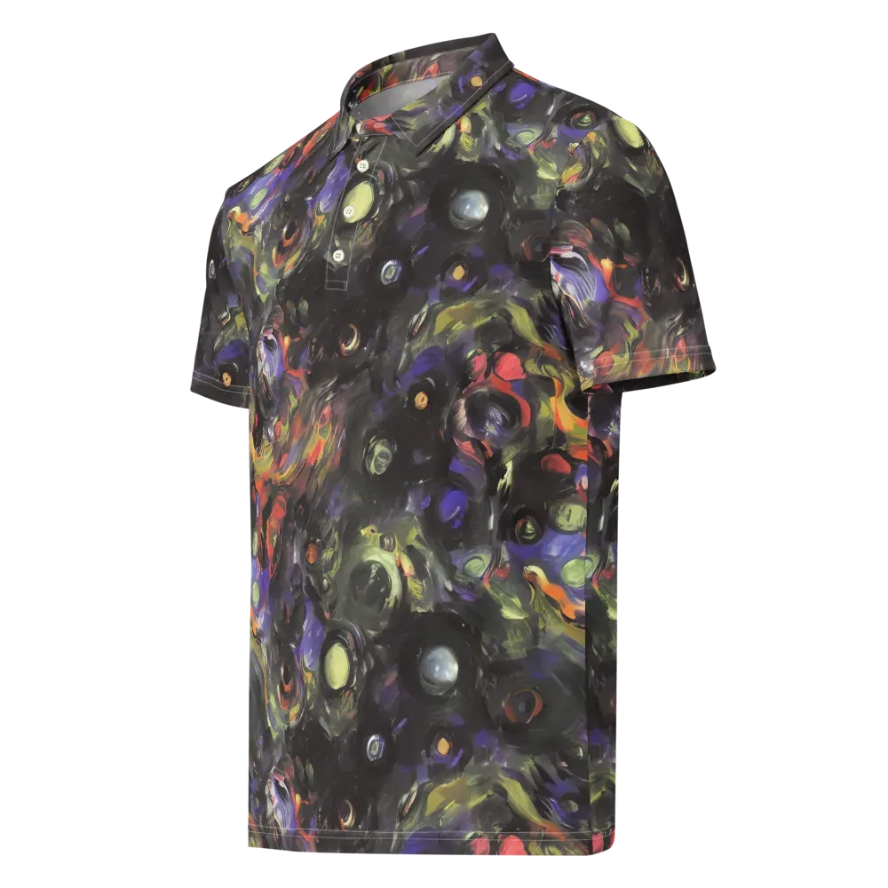 Fires of the Void on Men's Slim Fit Polo Shirt — Left Front