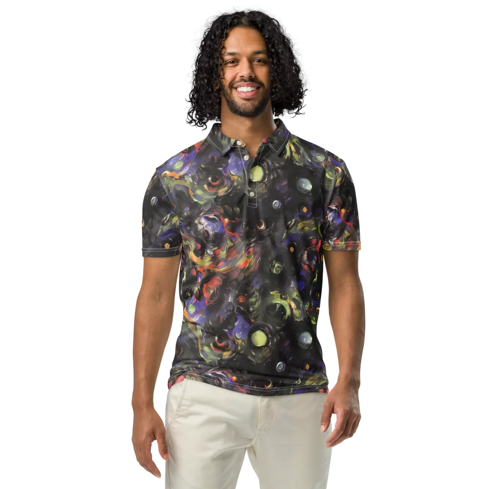 Fires of the Void on Men's Slim Fit Polo Shirt — Front