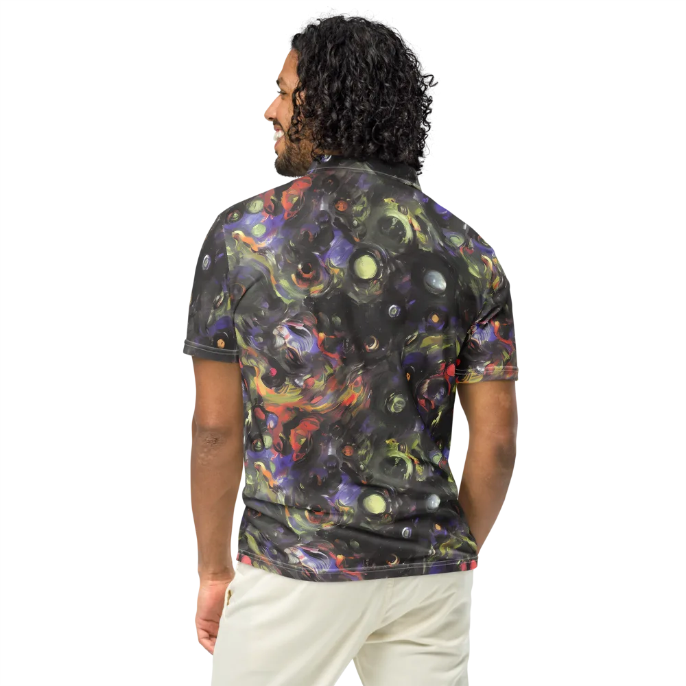 Fires of the Void on Men's Slim Fit Polo Shirt — Back