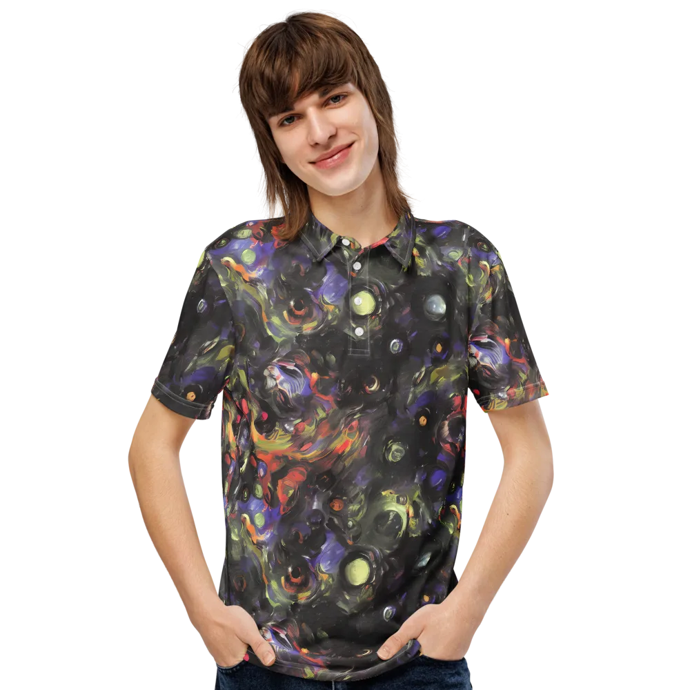 Fires of the Void on Men's Slim Fit Polo Shirt — Front