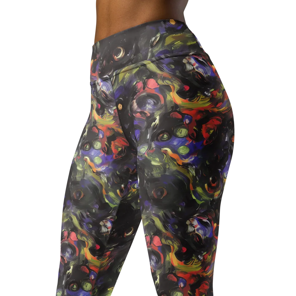 Fires of the Void on Yoga Leggings — Left Front