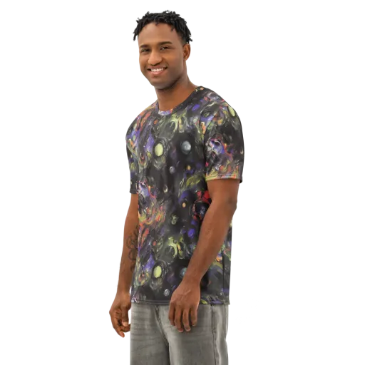 Fires of the Void on a Men's Cotton Crew Neck T-Shirt