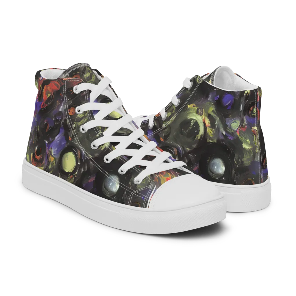 Fires of the Void on Men's High Top Canvas Shoes — Right