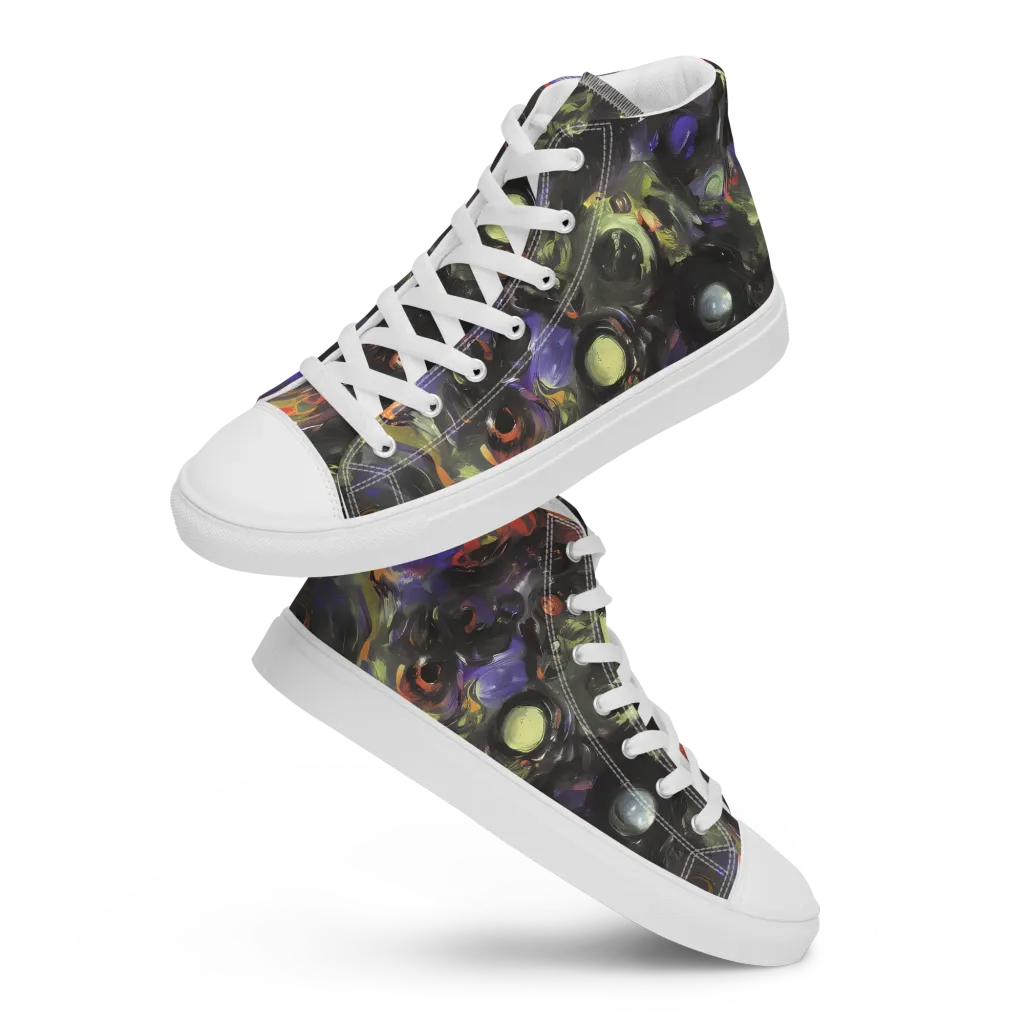 Fires of the Void on Men's High Top Canvas Shoes — Front