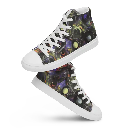 Fires of the Void on a Men's High Top Canvas Shoes