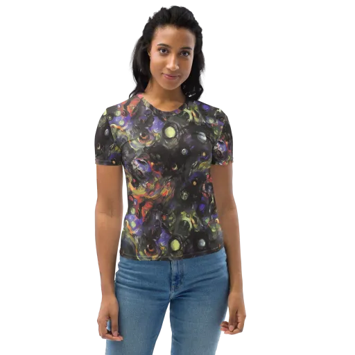 Fires of the Void on a Women's Crew Neck T-Shirt
