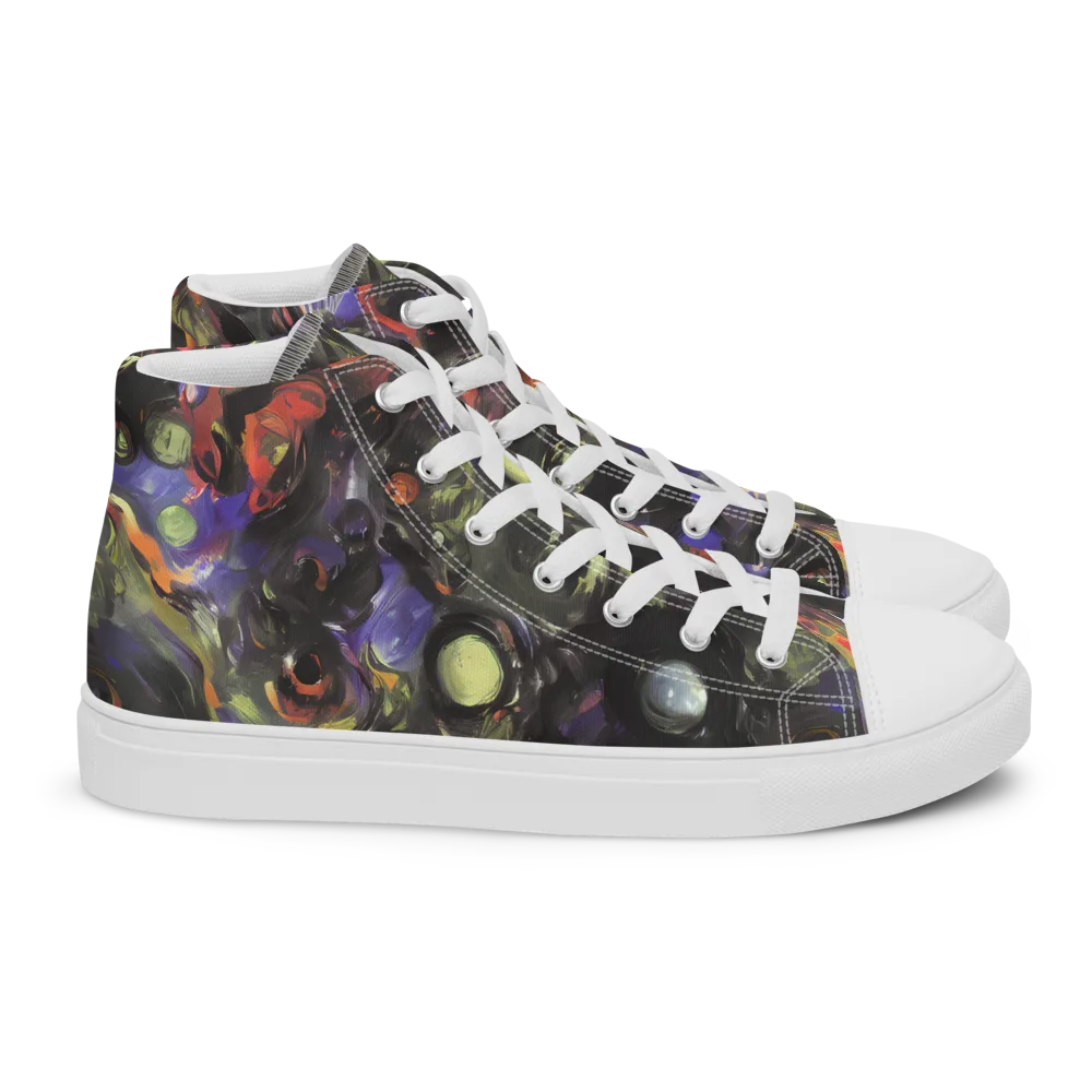 Fires of the Void on Women's High Top Canvas Shoes — Right