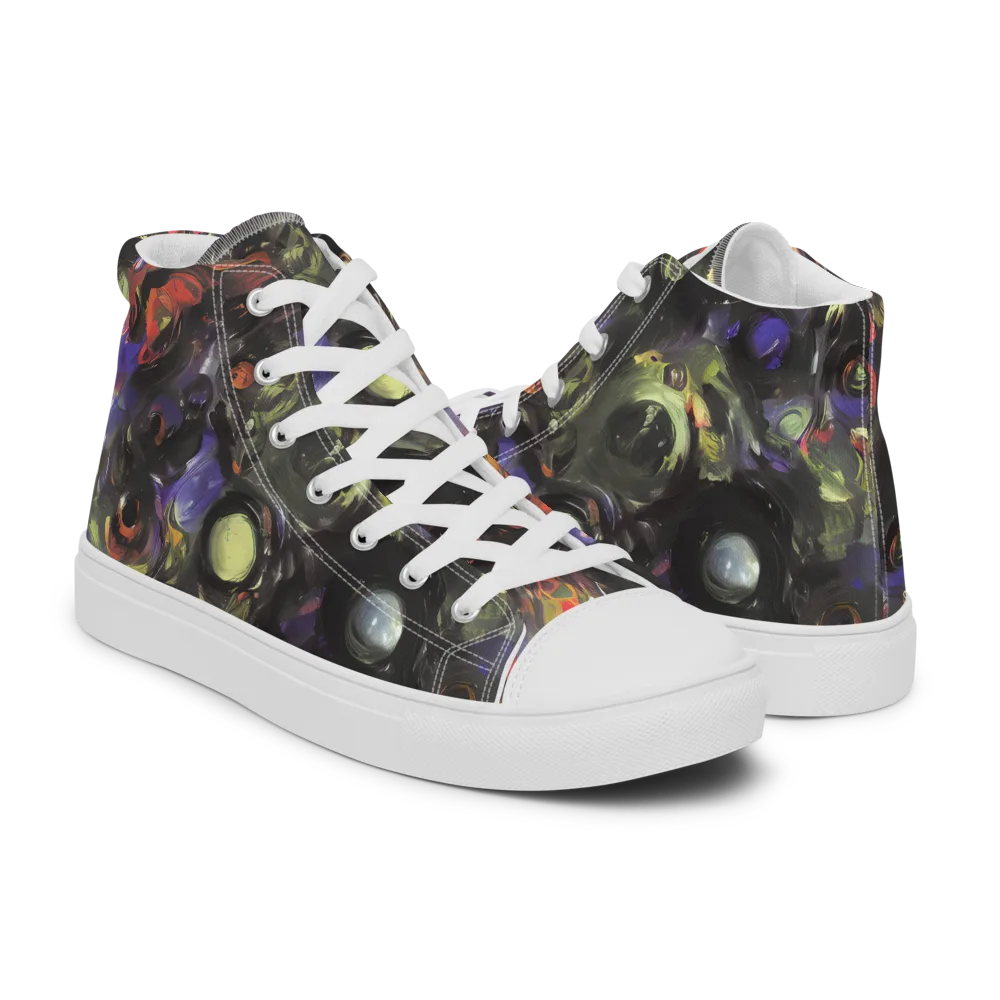 Fires of the Void on Women's High Top Canvas Shoes — Right