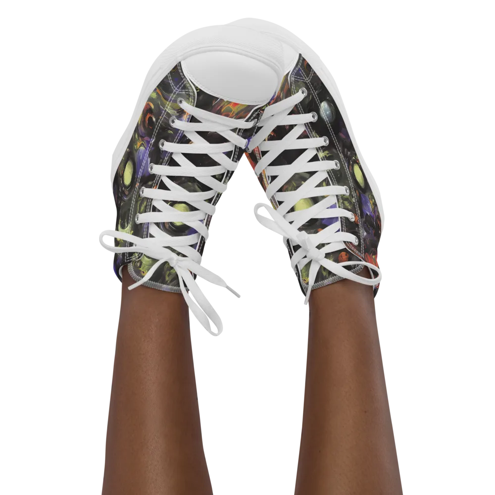Fires of the Void on Women's High Top Canvas Shoes — Front