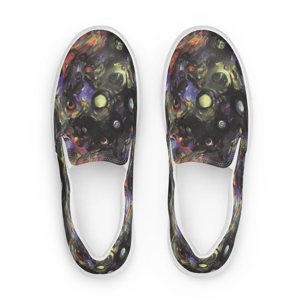 Fires of the Void on Men's Slip-On Canvas Shoes — Front