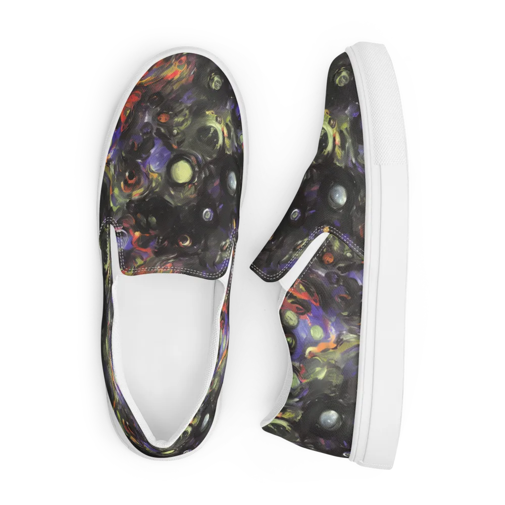 Fires of the Void on Men's Slip-On Canvas Shoes — Front