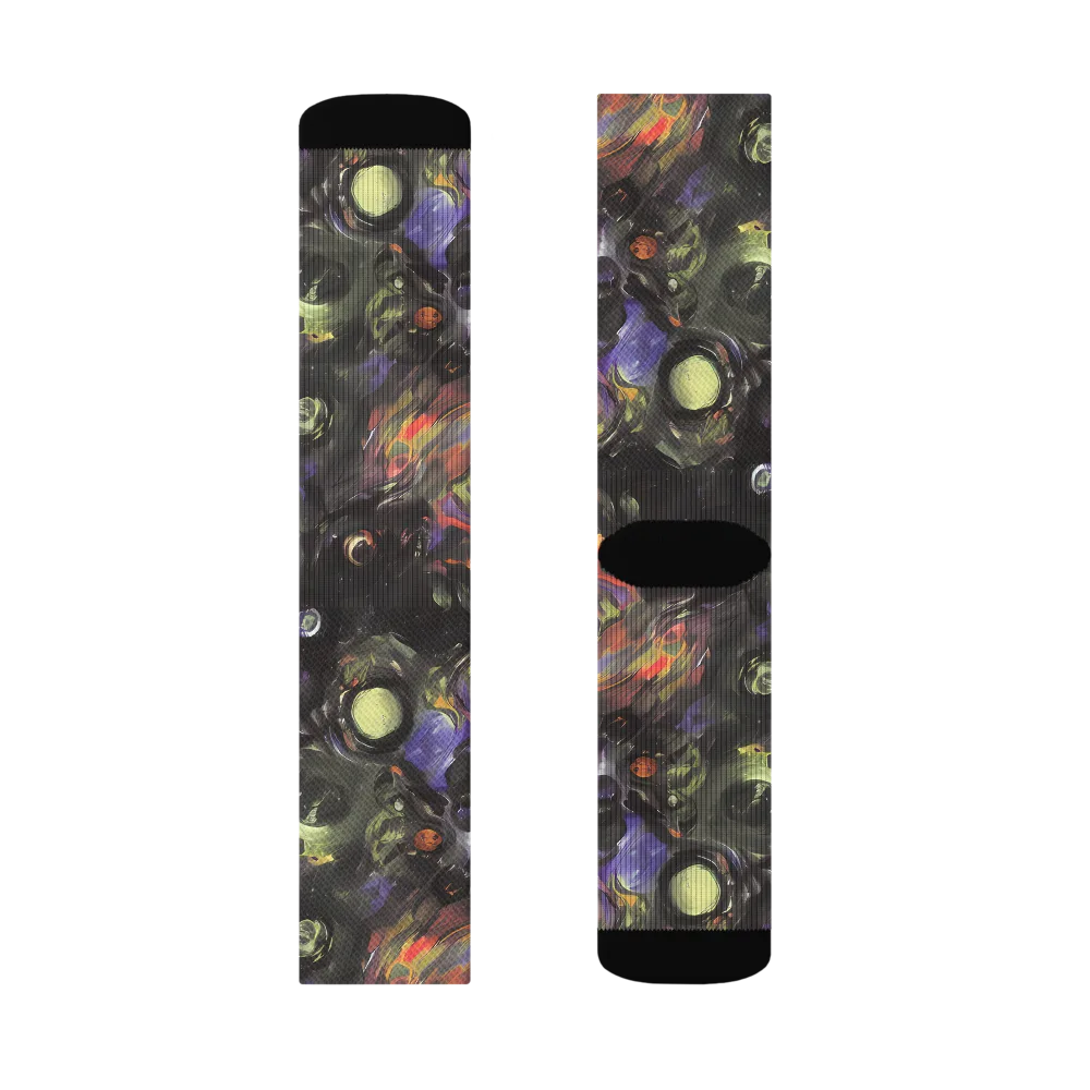 Fires of the Void on Socks — Left Sock