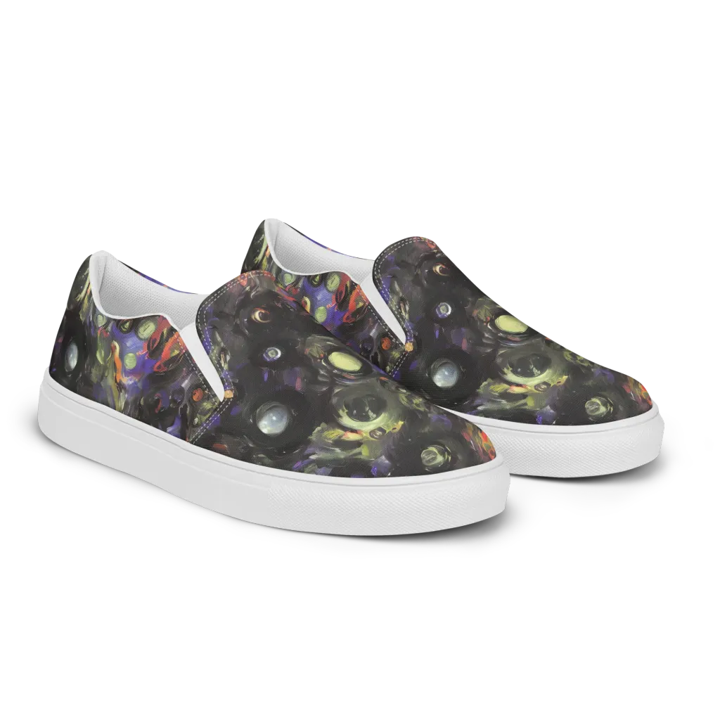 Fires of the Void on Women's Slip-On Canvas Shoes — Right Front