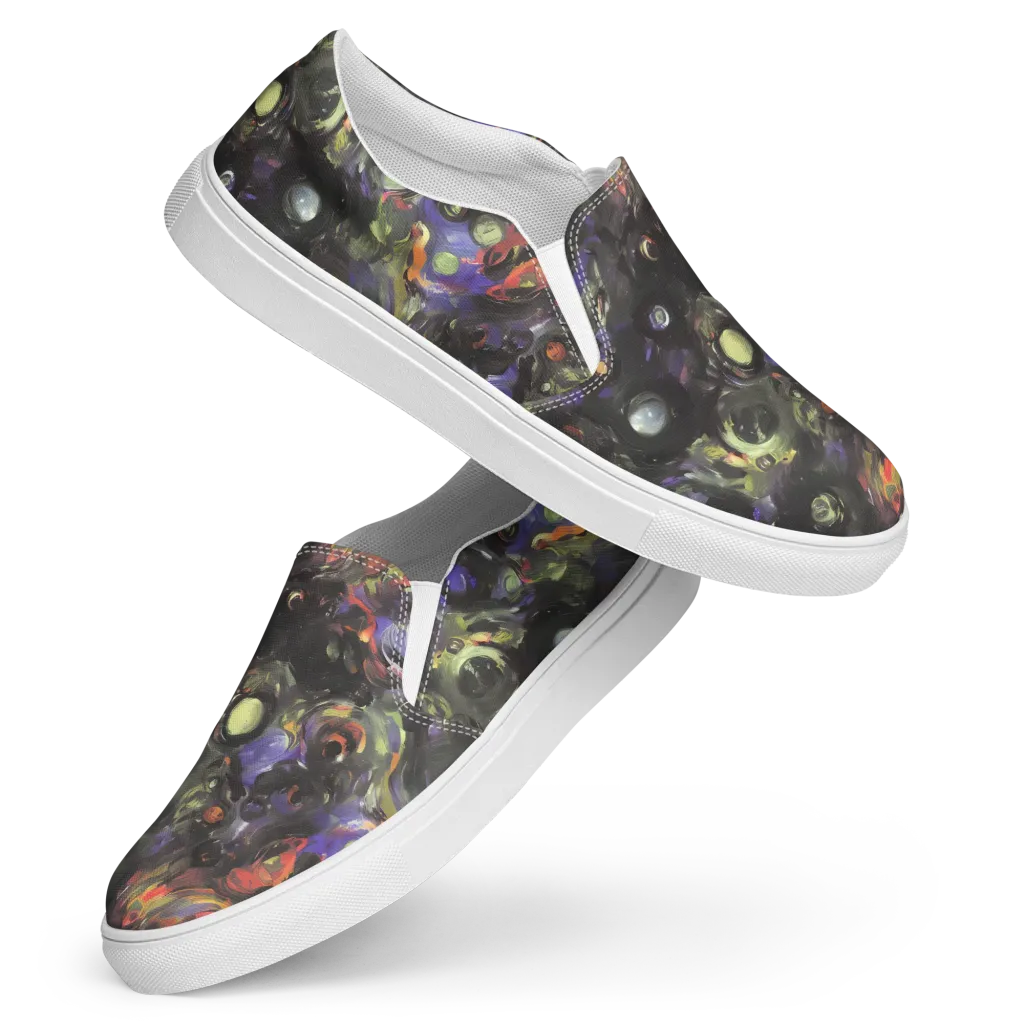 Fires of the Void on Women's Slip-On Canvas Shoes — Front