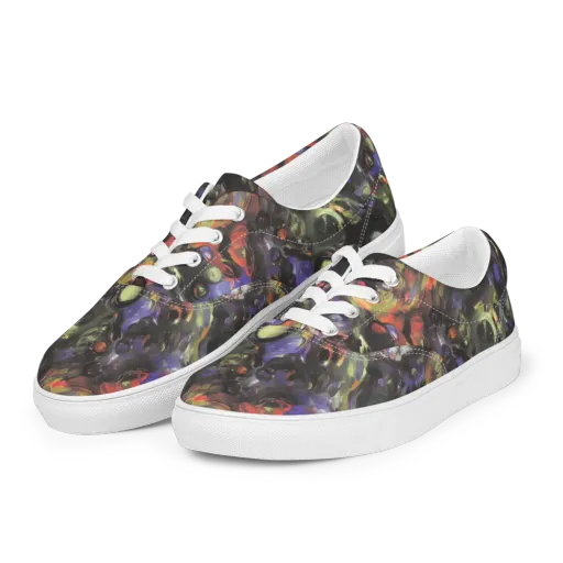 Fires of the Void on a Men's Lace-Up Canvas Shoes