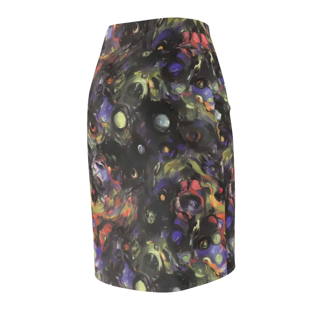 Fires of the Void on Pencil Skirt — Back Side
