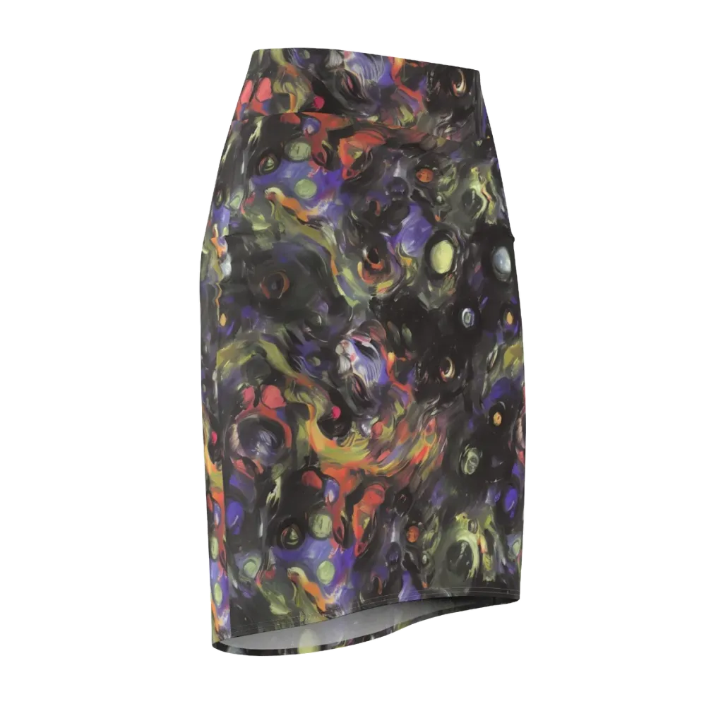 Fires of the Void on Pencil Skirt — Front Side