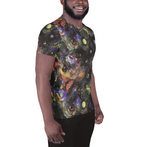 Fires of the Void on a Men's Athletic T-Shirt