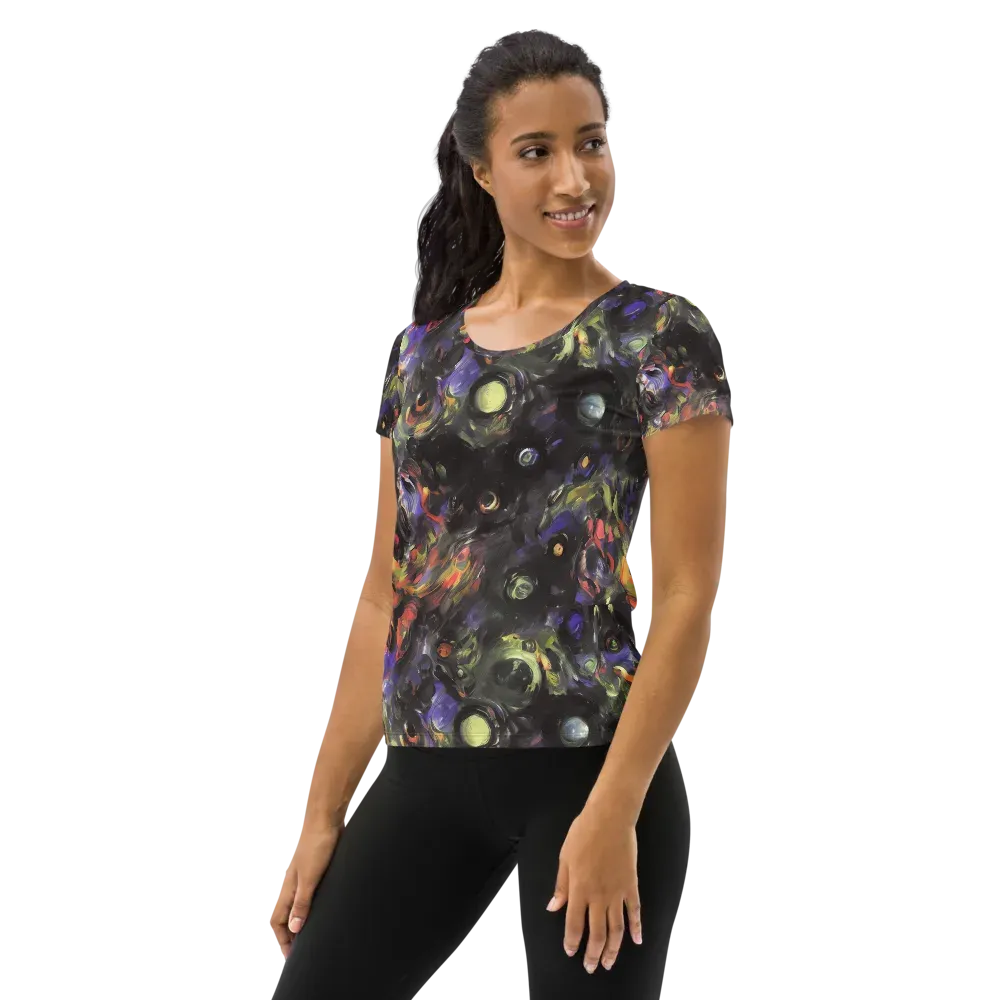 Fires of the Void on Women's Athletic T-Shirt — Left