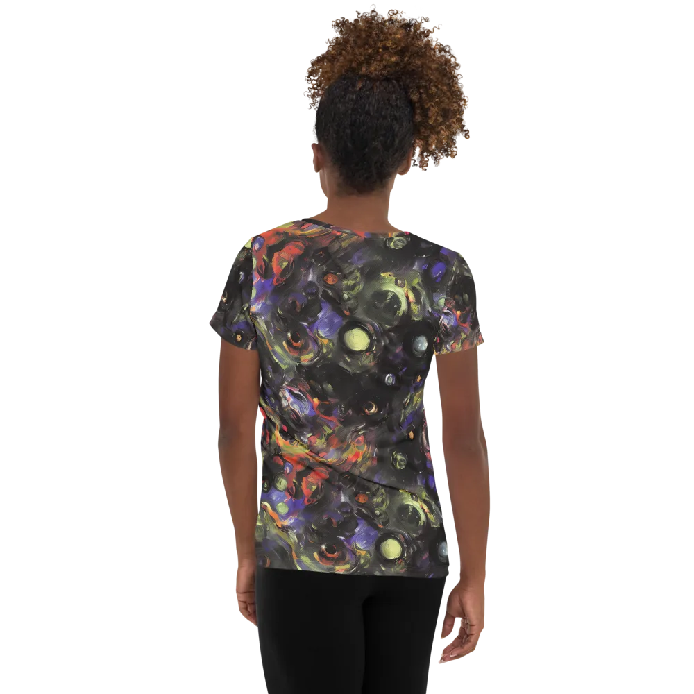 Fires of the Void on Women's Athletic T-Shirt — Back