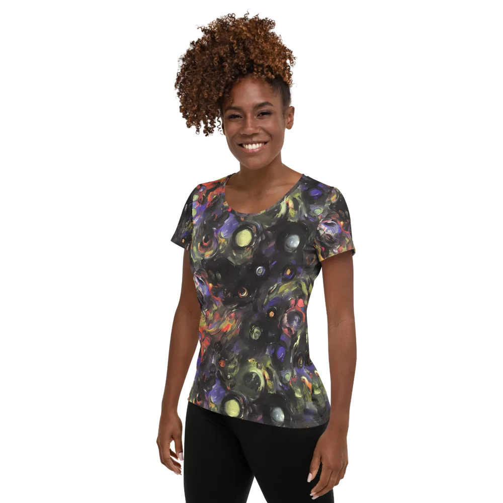 Fires of the Void on Women's Athletic T-Shirt — Left