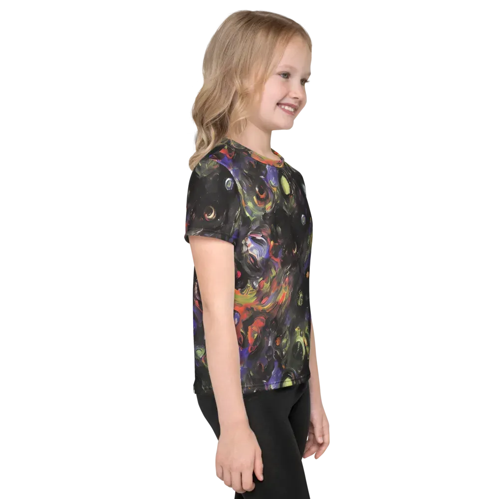 Fires of the Void on Kids Crew Neck T-Shirt — Right