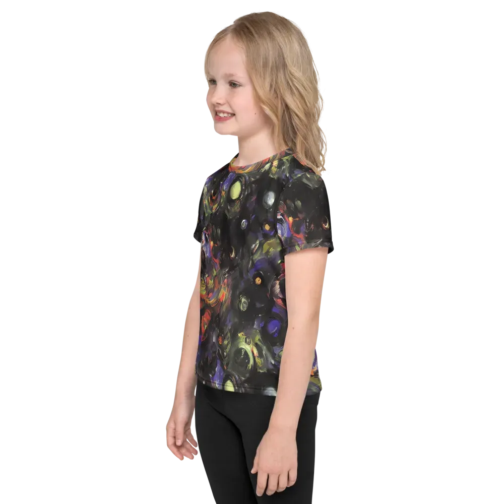 Fires of the Void on Kids Crew Neck T-Shirt — Left