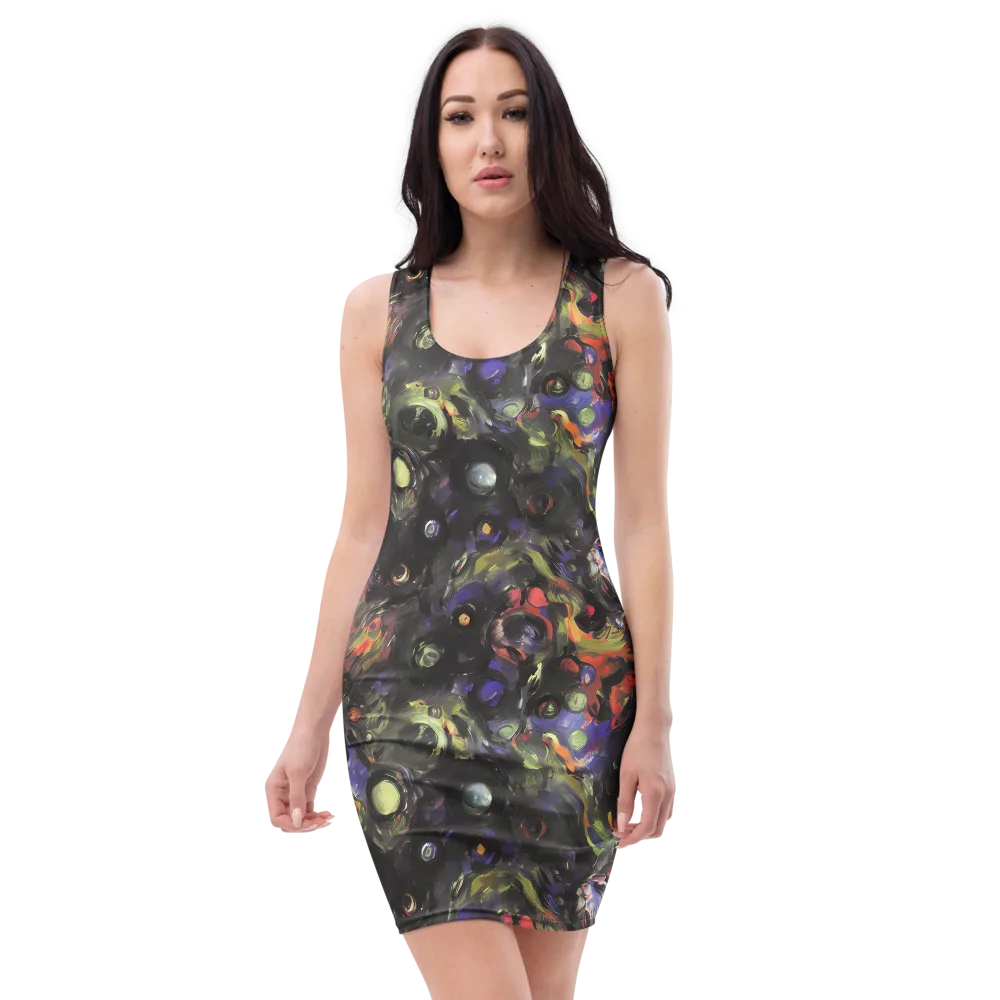 Fires of the Void on Bodycon Dress — Front