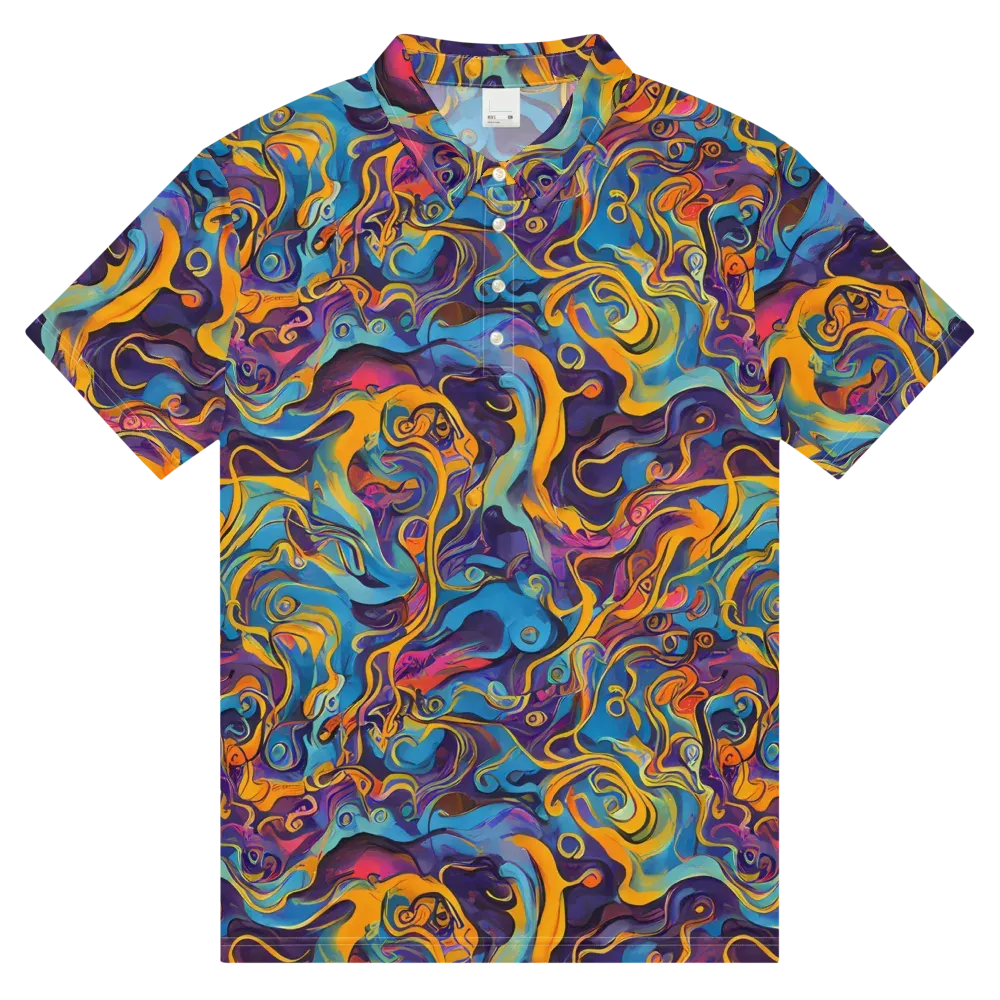 Cecily's Whorl on Men's Slim Fit Polo Shirt — Front