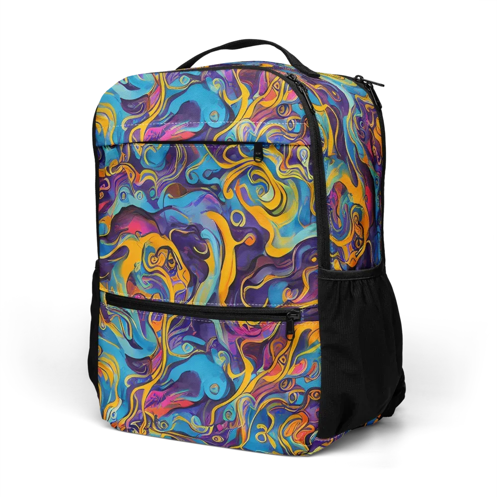 Cecily's Whorl on Utility Backpack — Left Front