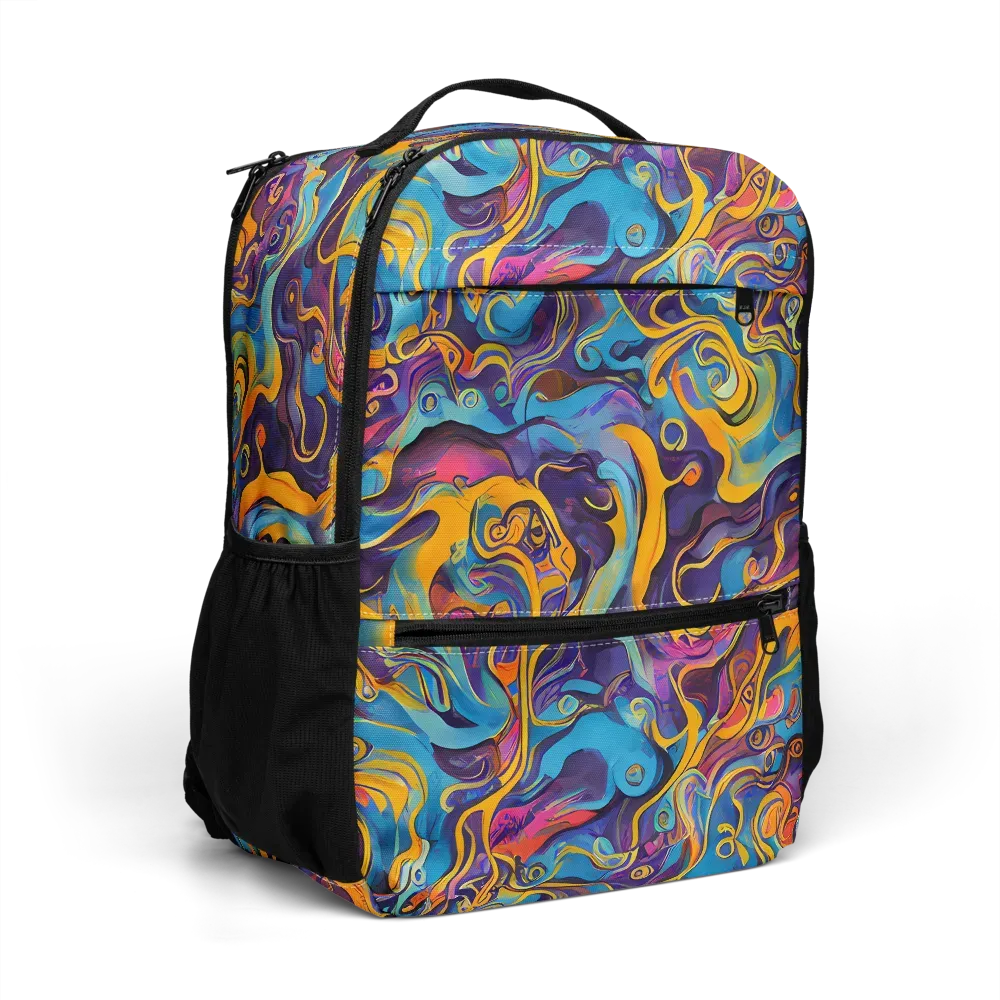 Cecily's Whorl on Utility Backpack — Right Front