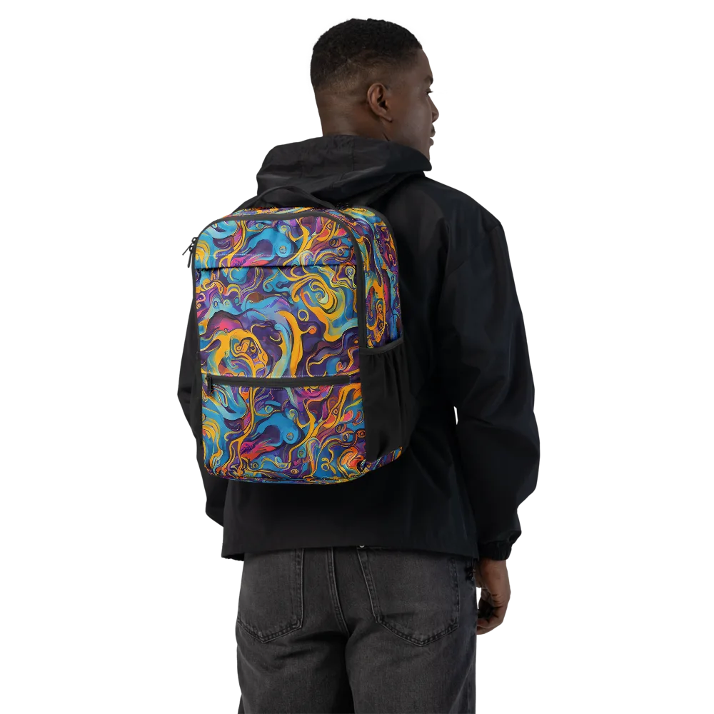 Cecily's Whorl on Utility Backpack — Back