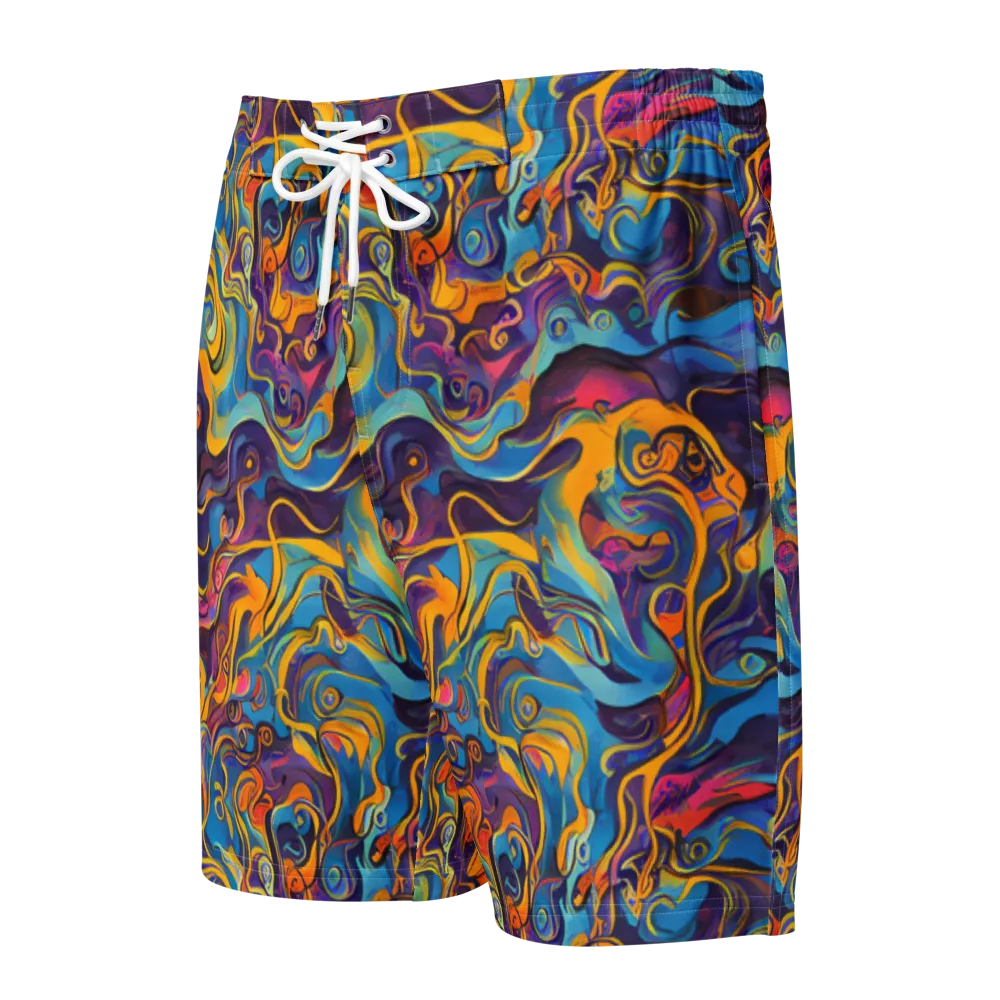 Cecily's Whorl on Men's Board Shorts — Front