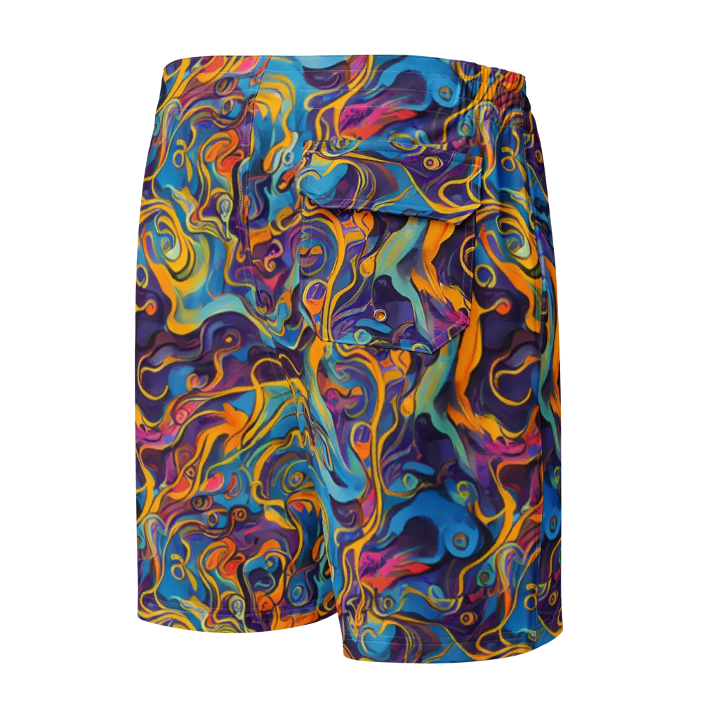 Cecily's Whorl on Men's Board Shorts — Back