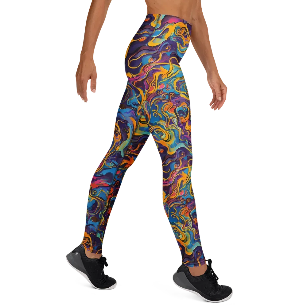 Cecily's Whorl on Yoga Leggings — Right