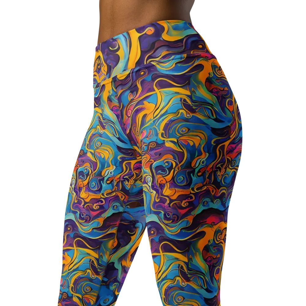 Cecily's Whorl on Yoga Leggings — Left Front