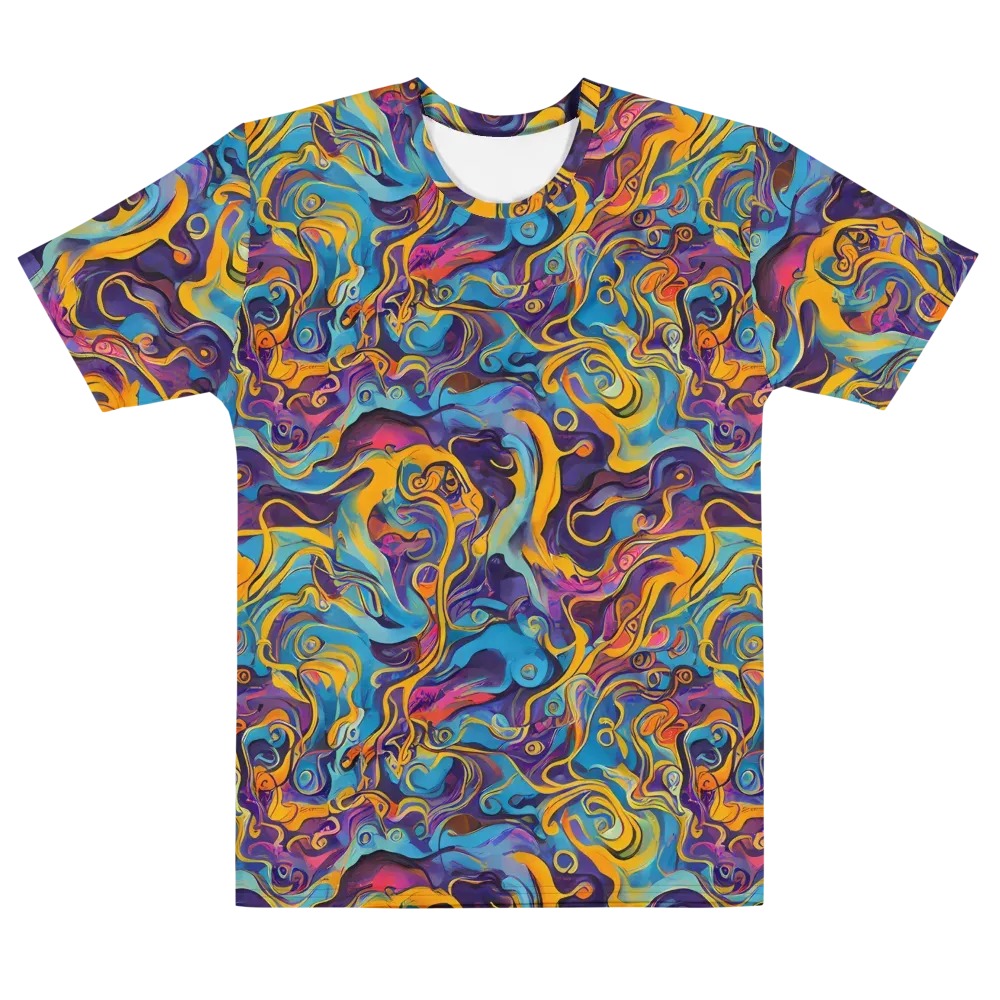 Cecily's Whorl on Men's Cotton Crew Neck T-Shirt — Front