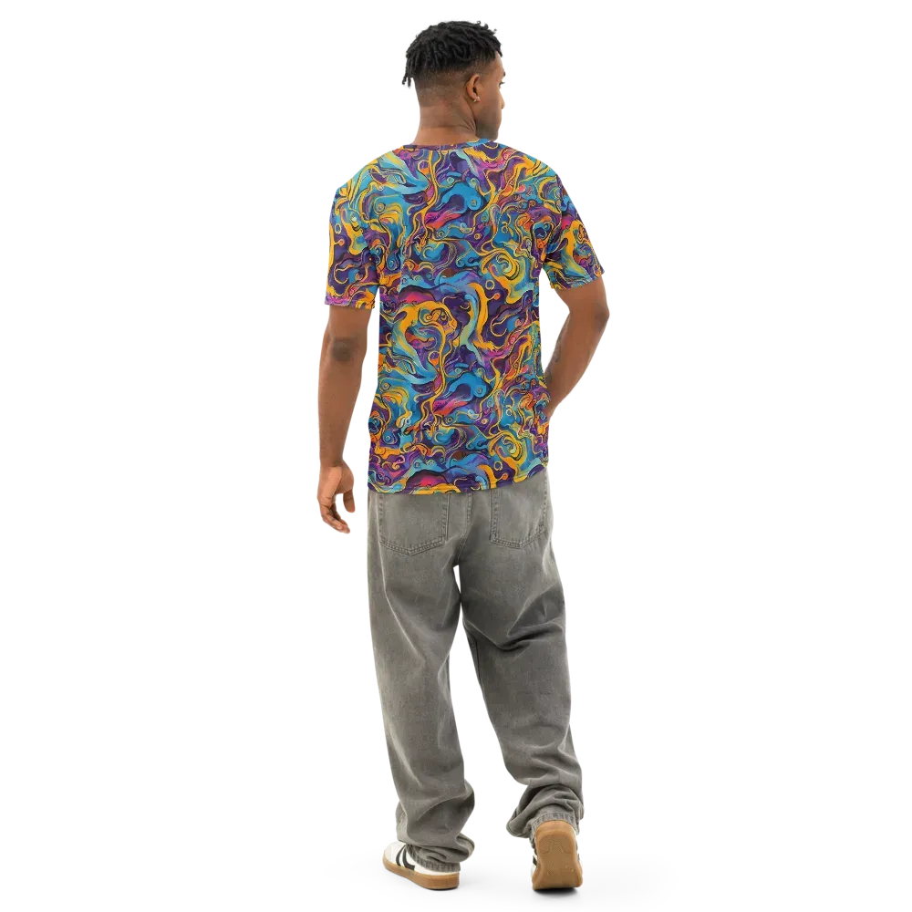 Cecily's Whorl on Men's Cotton Crew Neck T-Shirt — Back