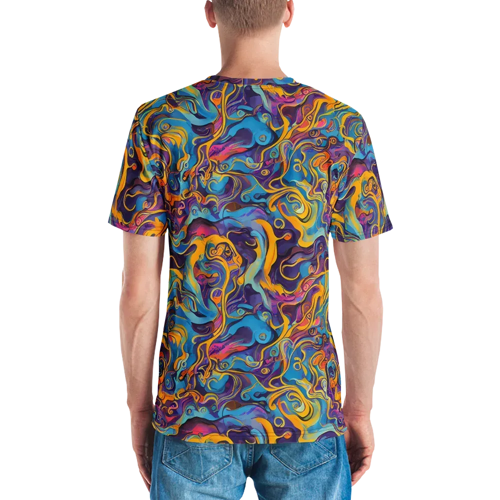 Cecily's Whorl on Men's Crew Neck T-Shirt — Back