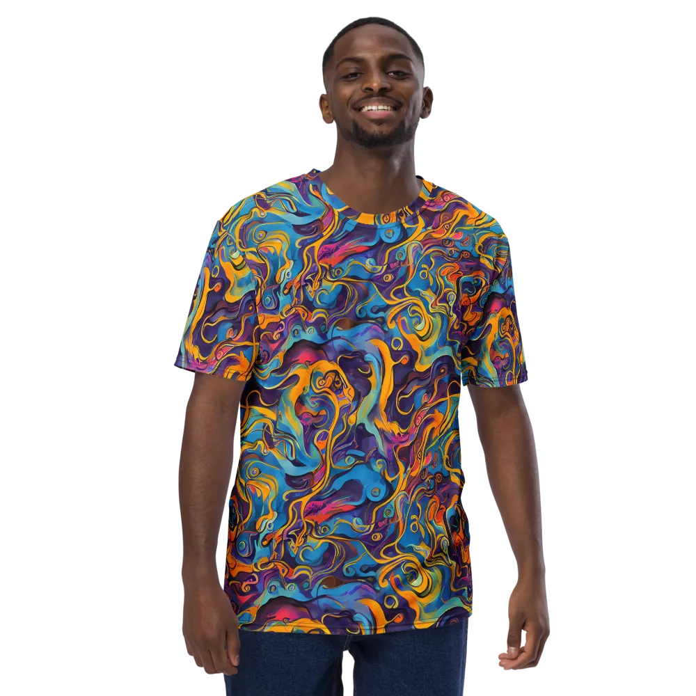 Cecily's Whorl on Men's Crew Neck T-Shirt — Front